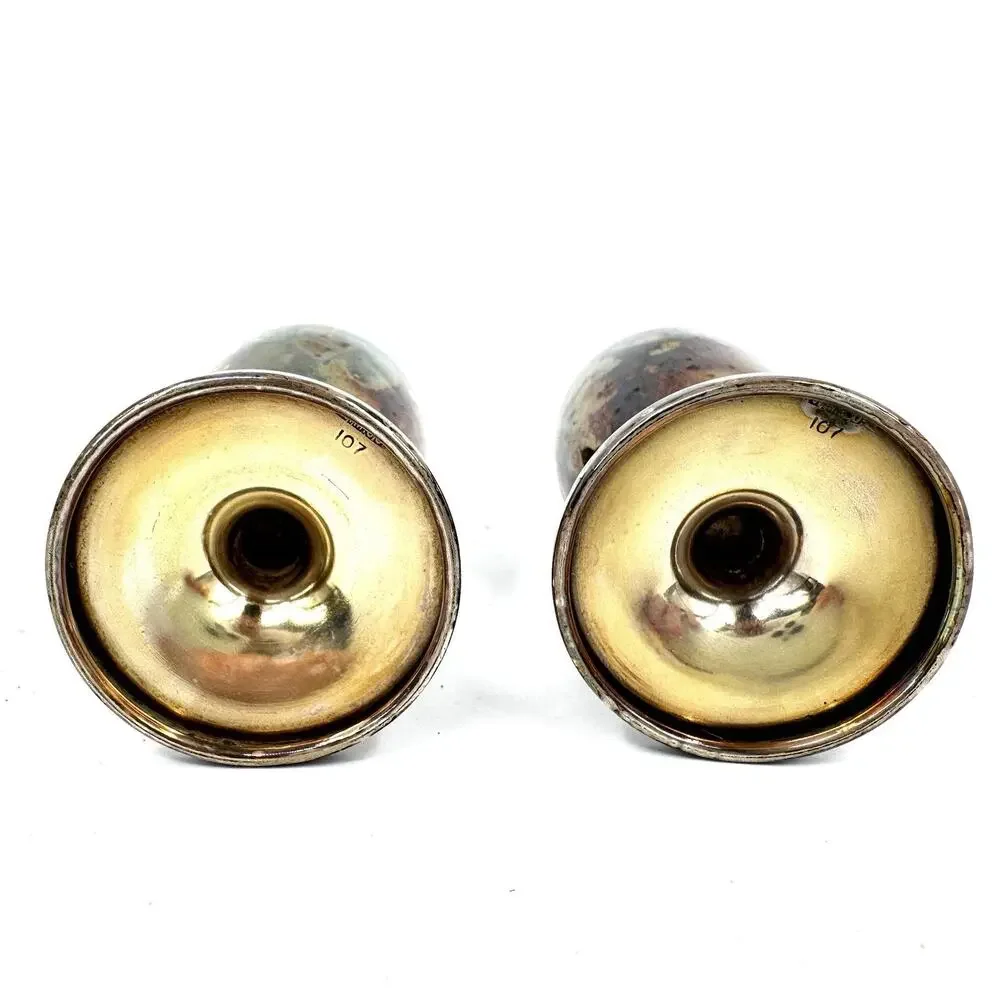 Vintage W M Co 107 Silver Plate Salt & Pepper Shaker Set